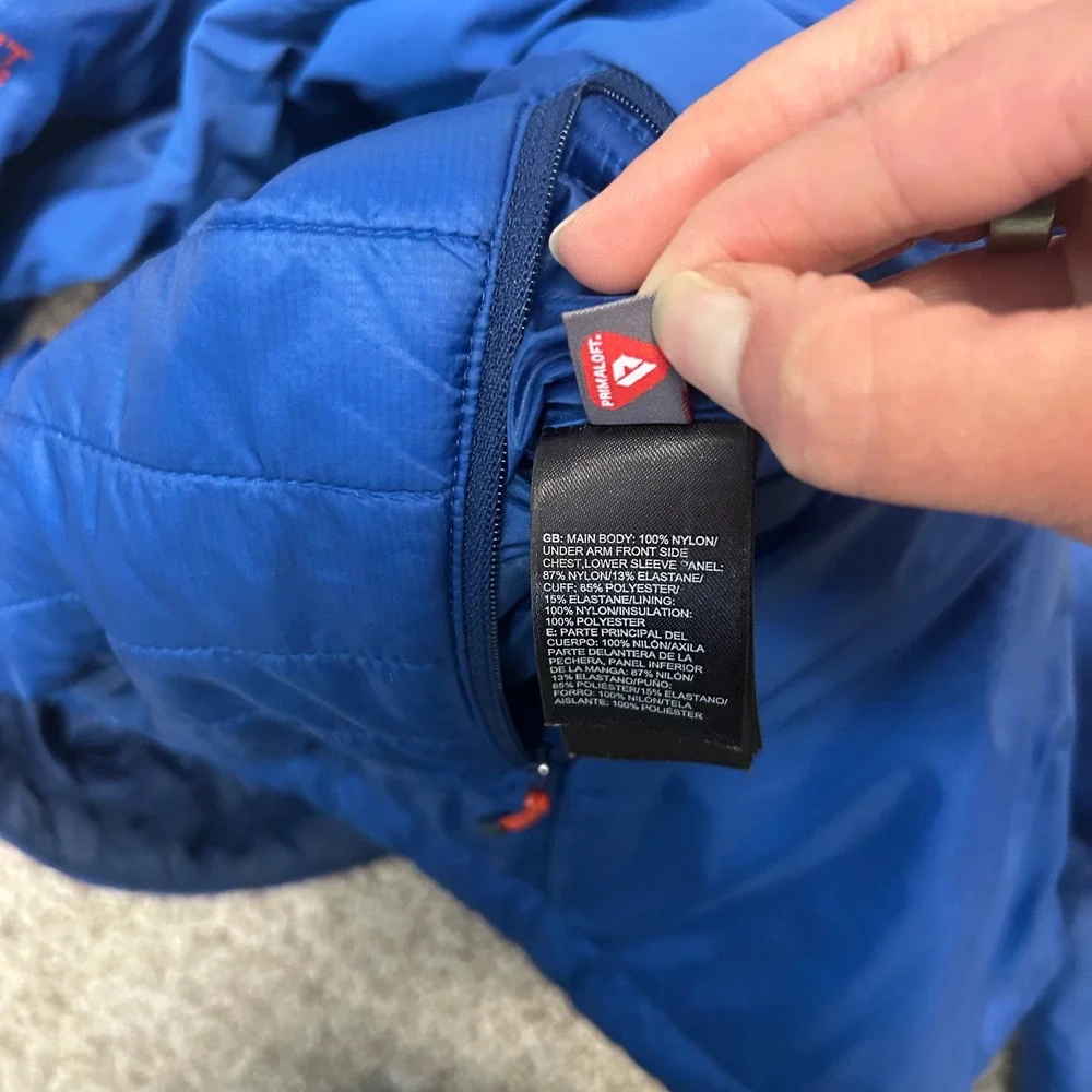 The North Face Summit Series DNP Jacket Men Size Small Snorkel Blue Primaloft